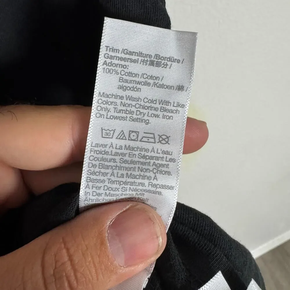 Madewell Premium Standard 01. The Shrunken Tee WMNS XS Black Charcoal Crew Neck